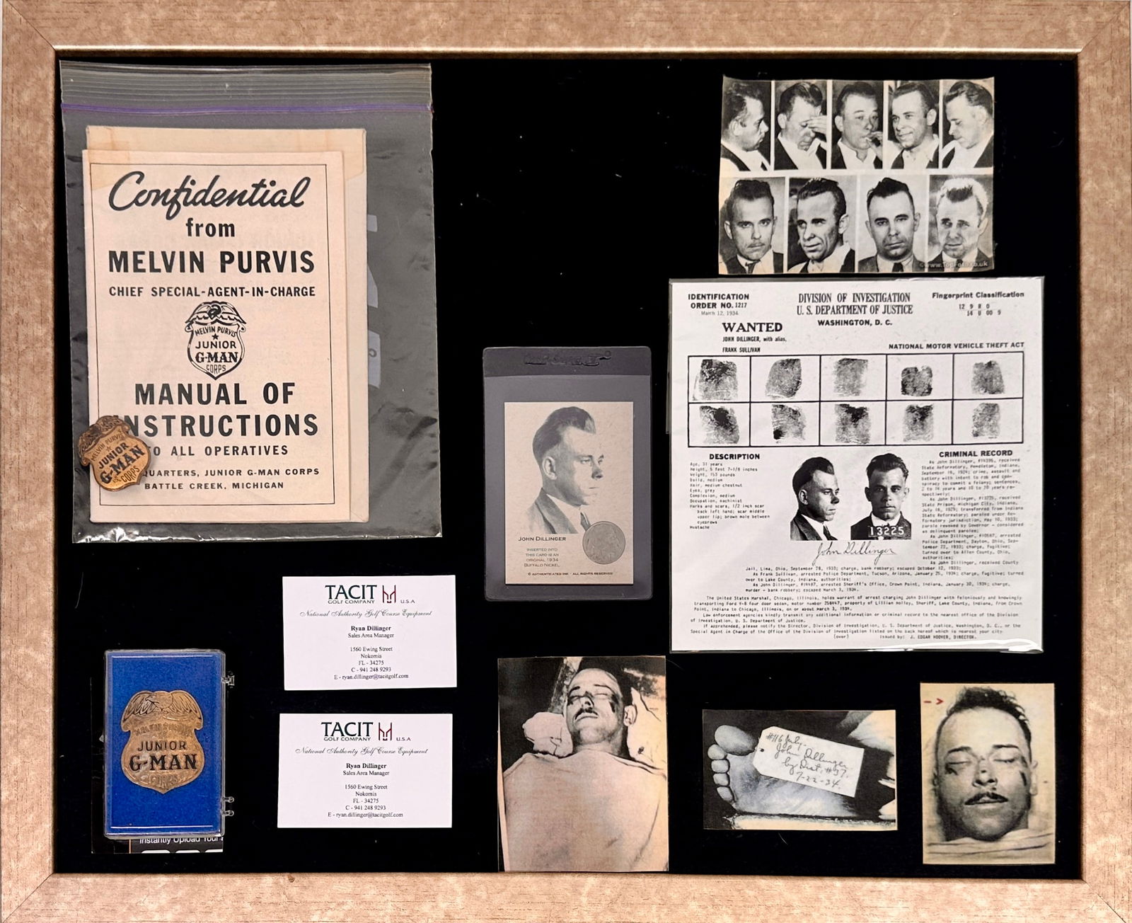 John Dillinger Death Mask and Memorabilia (1 of 3)
