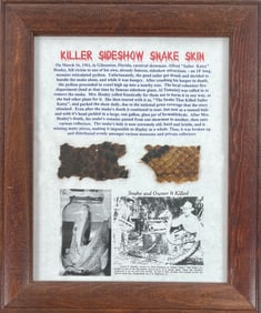 The Skin of a Killer Sideshow Snake