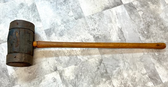 Early Strongman's Wooden Hammer