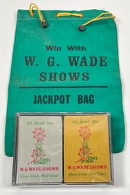 W.G. Wade Shows Jackpot Bag and Cards