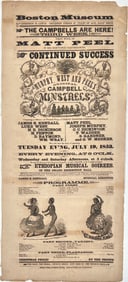 Murphy, West & Peel's Minstrels Broadside Poster