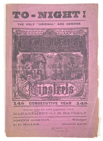 New Orleans Minstrels Program