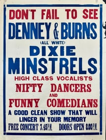 Denney & Burns Dixie Minstrels Posters