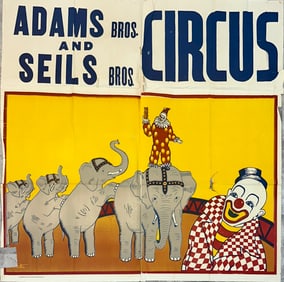 Adams & Sells Bros. Circus Poster - 6 sheet
