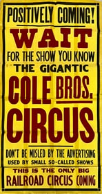 Cole Bros. Circus Poster
