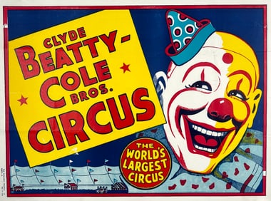Clyde Beatty Cole Bros. Circus Poster