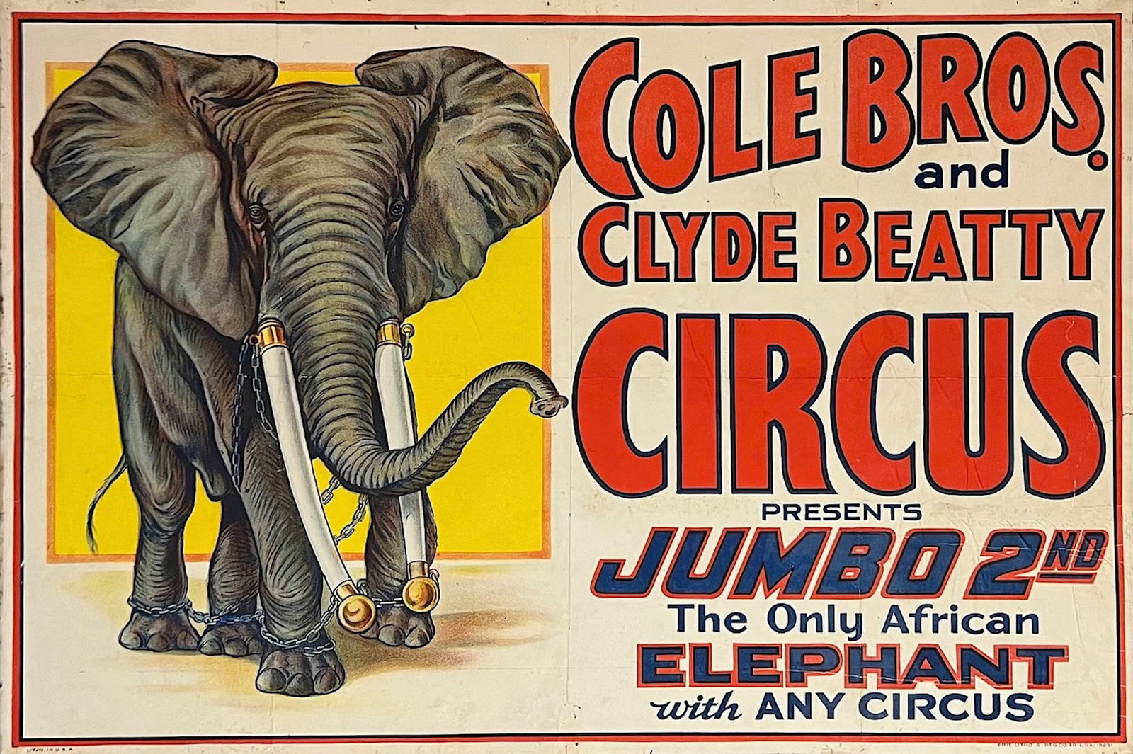 COLE BROS CIRCUS POSTER (1 of 1)