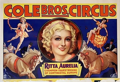 COLE BROS ORIGINAL CIRCUS POSTER