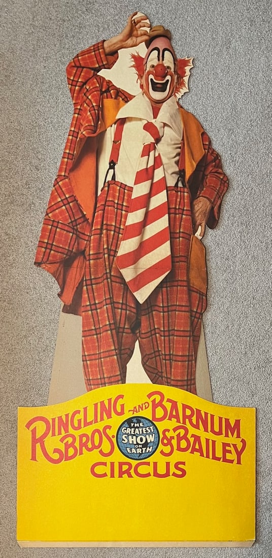 LOU JACOBS GIGANTIC RINGLING-BARNUM PROMOTIONAL CARDBOARD STANDUP (1 of 2)