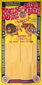 RINGLING BROS and BARNUM & BAILEY ORIGINAL 3-SHEET POSTER