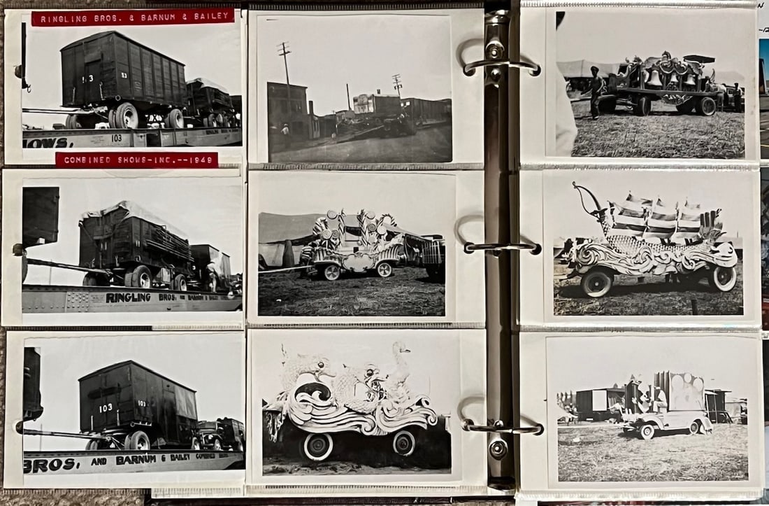 RINGLING BROS and BARNUM & BAILEY PHOTO ARCHIVE: Circa 1947 - 1956. This album of original snapshot photos primarily covers late 1940’s and early-to-mid 1950’s RBB&B in nice detail, with particular subjects studied even closer (cookhouse