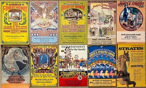 JAMES E STRATES SHOWS COLLECTOR?S SERIES ORIGINAL CARNIVAL POSTERS