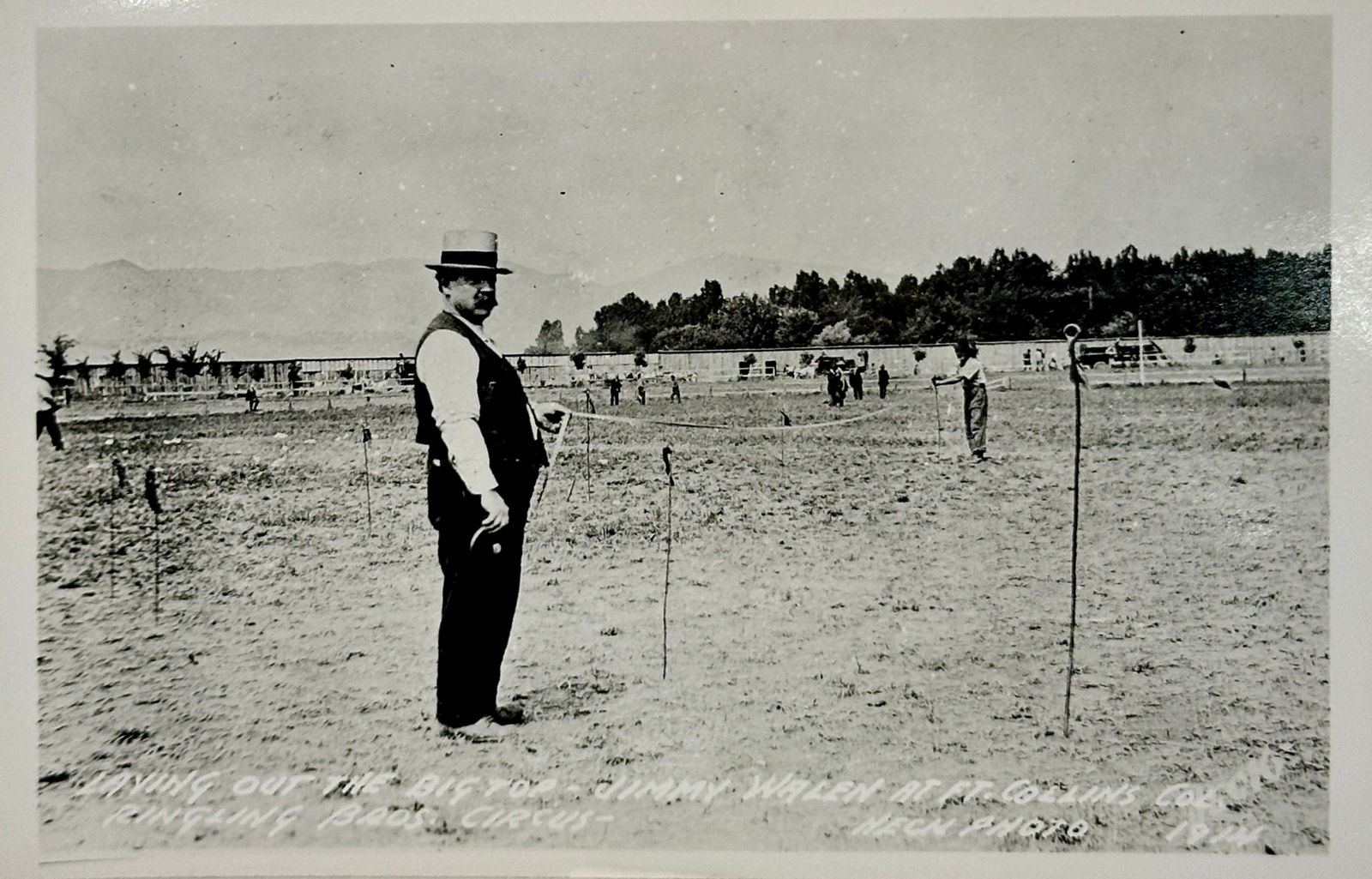 JIMMY WHALEN - RINGLING TENT BOSS REAL PHOTO POSTCARD - C.P. FOX (1 of 2)