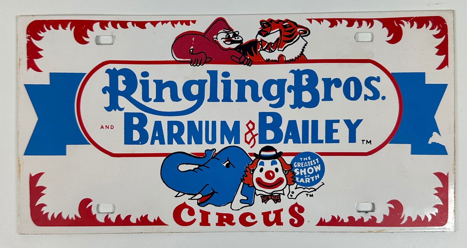 RINGLING BROS. BARNUM BAILEY CIRCUS - AUTO LICENSE PLATE (1 of 1)