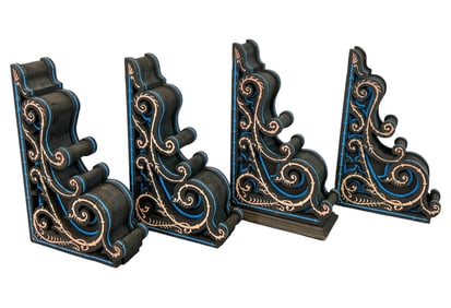 FOUR LARGE CORBELS - ARCHITECTURAL SALVAGE