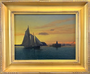 JOSEPH MCGURL - SUNSET SAIL PAINTING