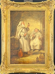 AFTER FRITZ WAGNER - TWO MONKS PAINTING