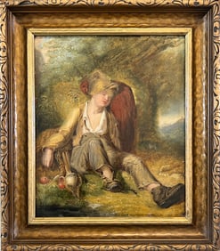 19TH C. PAINTING OF A BOY