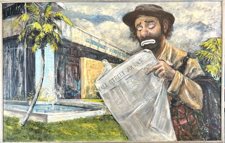 CLARE BROWN - EMMETT KELLY CLOWN PAINTING
