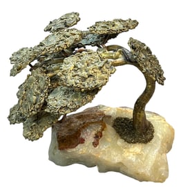 CURTIS JERE BRONZE BONSAI ART SCULPTURE