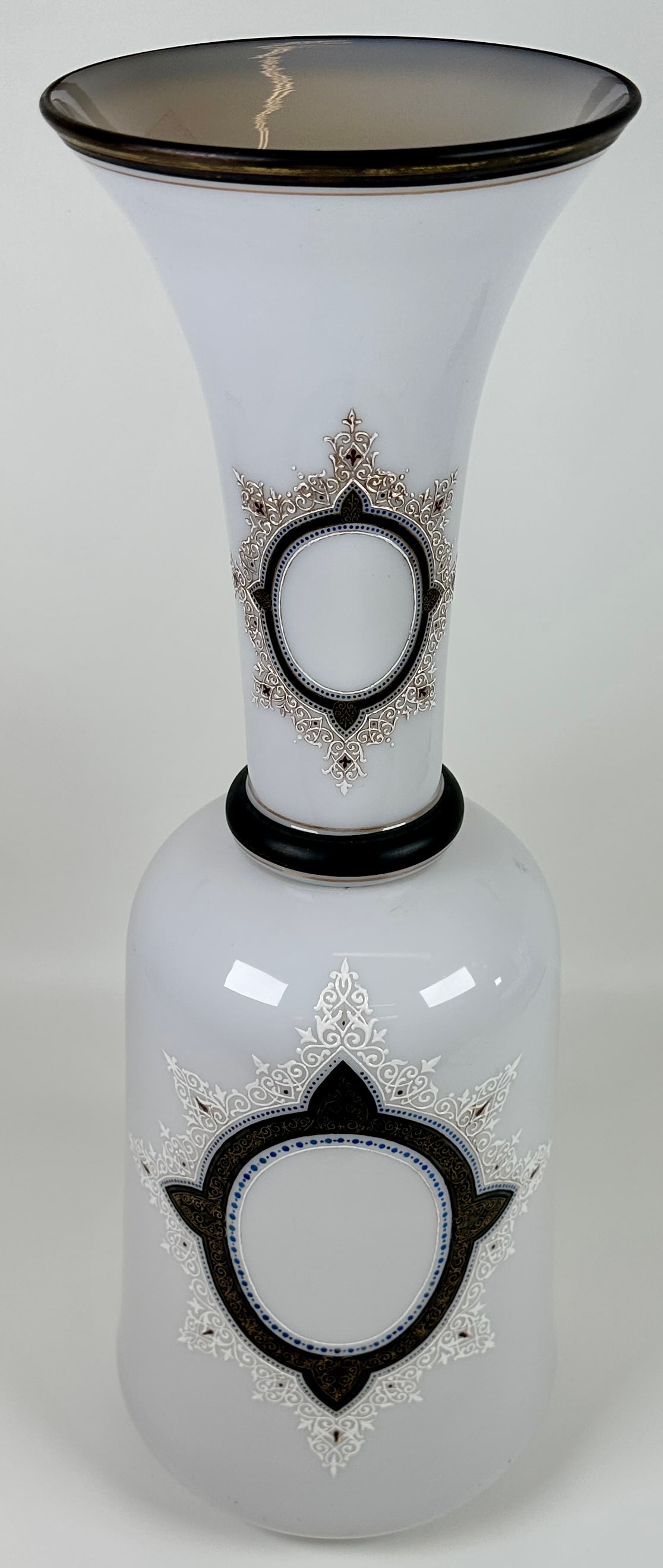 MONUMENTAL ANTIQUE FRENCH OPALINE VASE (1 of 4)