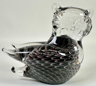 FM KONSTGLAS - SWEDEN - ART GLASS OWL