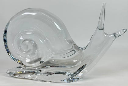 LARGE DAUM CRYSTAL SNAIL - FRANCE