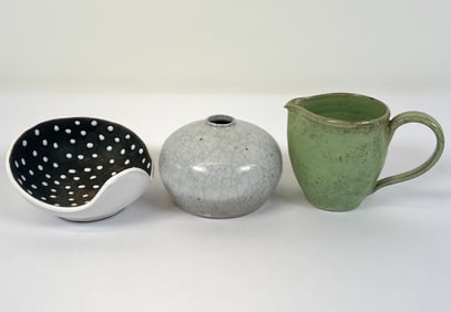 TRIO OF STUDIO POTTERY ITEMS