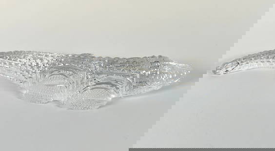 WATERFORD CRYSTAL ALLIGATOR: MARKED, EXCELLENT. 12"L