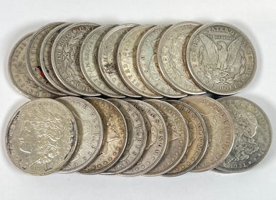 MORGAN SILVER DOLLAR ROLL - 20 COINS