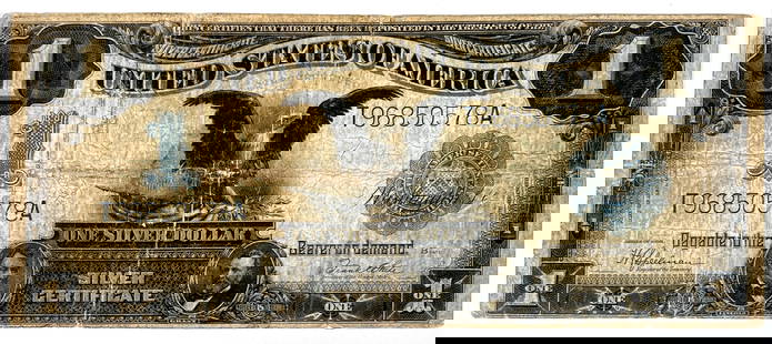 1899 U.S. 1 SILVER CERTIFICATE - BLACK EAGLE NOTE: CIRCULATED.