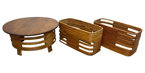 AFTER PAUL FRANKL RATTAN TABLES