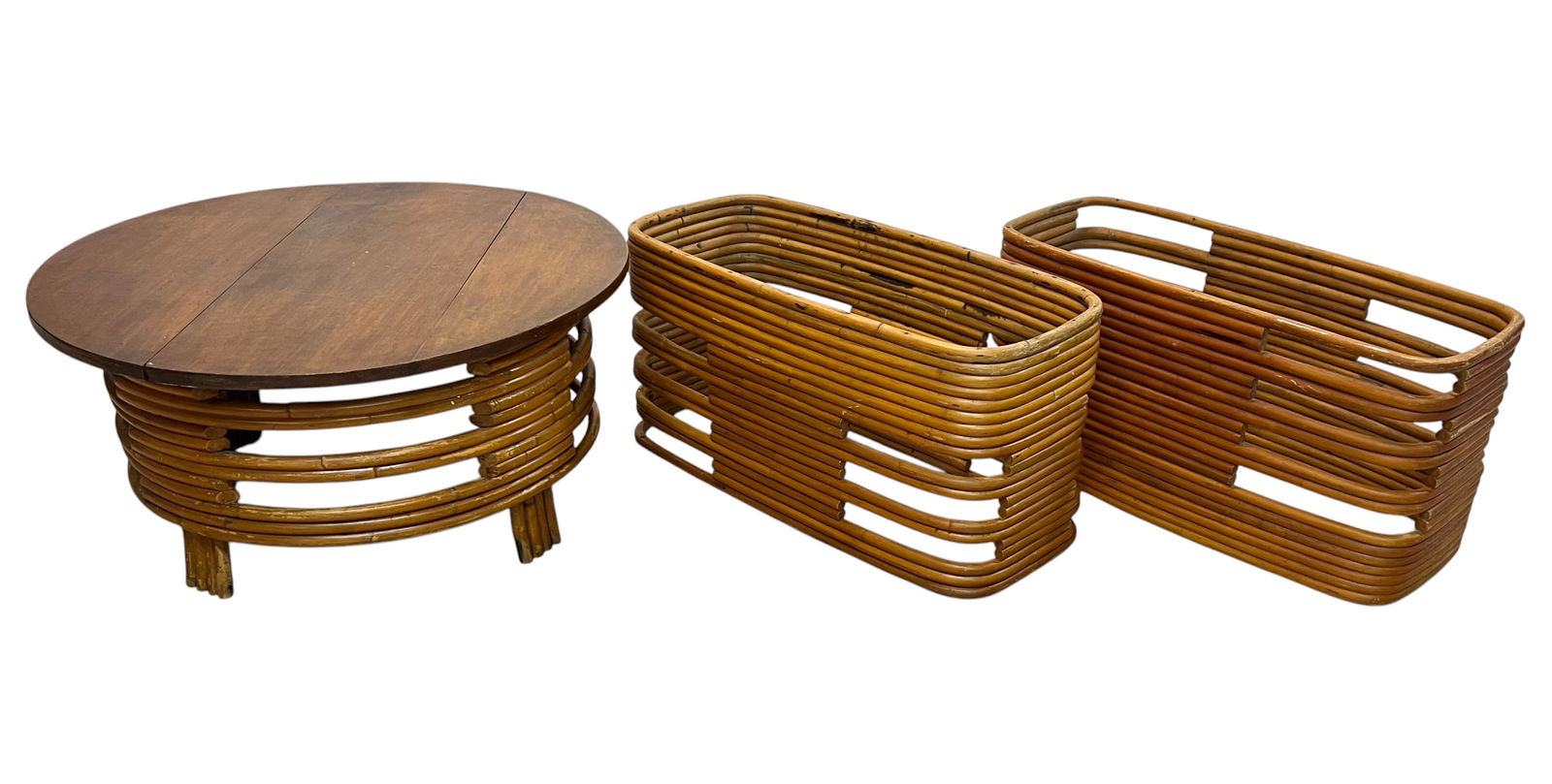 AFTER PAUL FRANKL RATTAN TABLES (1 of 5)