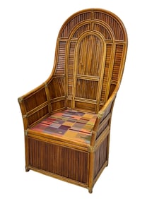VINTAGE BOHEMIAN SPLIT REED CHAIR