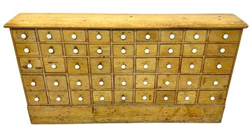 ANTIQUE PINE APOTHECARY CABINET