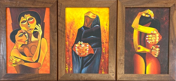 MANNER OF OSWALDO GUAYASAMIN PAINTINGS