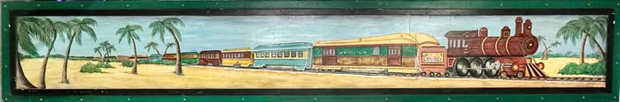MONMENTAL RAILROAD TRAIN PAINTING