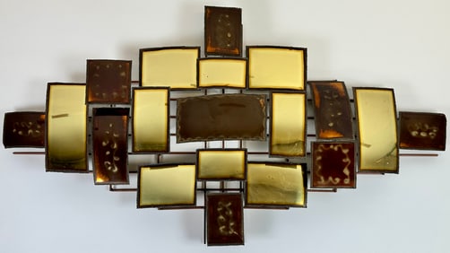CONTEMPORARY METAL PATCH ART PANEL
