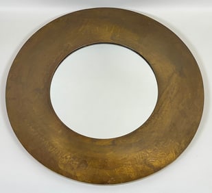 BRASS MOUNTED WALL MIRROR