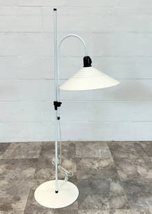 LYSKAER (ATTR.) ADJUSTIBLE LAMP: SOCKET HEIGHT ADJUSTS FROM 30" TO 50". UNMARKED, WORKING. REQUIRES THIRD PARTY SHIPPING/TRANSPORATION.