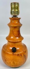 WILLIAM D. BEARD - LANCASTER TURNED WOOD LAMP
