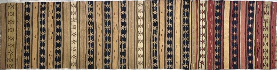 TURKISH KILIM RUNNER CARPET RUG: 38"x154"