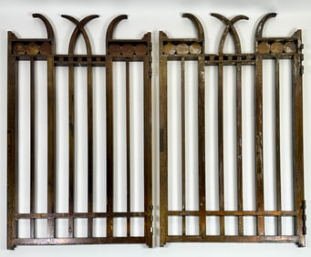 SALVAGED ANTIQUE BRONZE BANK CASHIER GRILLES