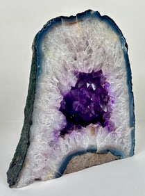 AMETHYST GEODE CATHEDRAL SCULPTURE - SLICE