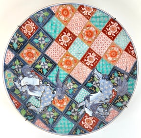 LARGE JAPANESEE IMARI PORCELAIN PLATE