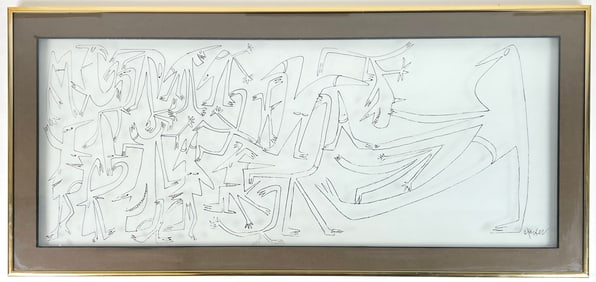 ABSTRACT FIGURES ON GLASS