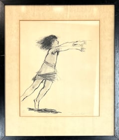 MYSTERY ARTIST - LITHOGRAPH OF A GIRL