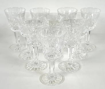 WATERFORD CRYSTAL STEMWARE: SET OF 10 WATERFORD LIQUEUR COCKTAIL STEMPS. EXCELLENT. 3.25"
