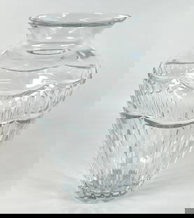 WATERFORD CRYSTAL POMPEII VASE: POMPEII COLLECTION FLORAL VASE. 10"