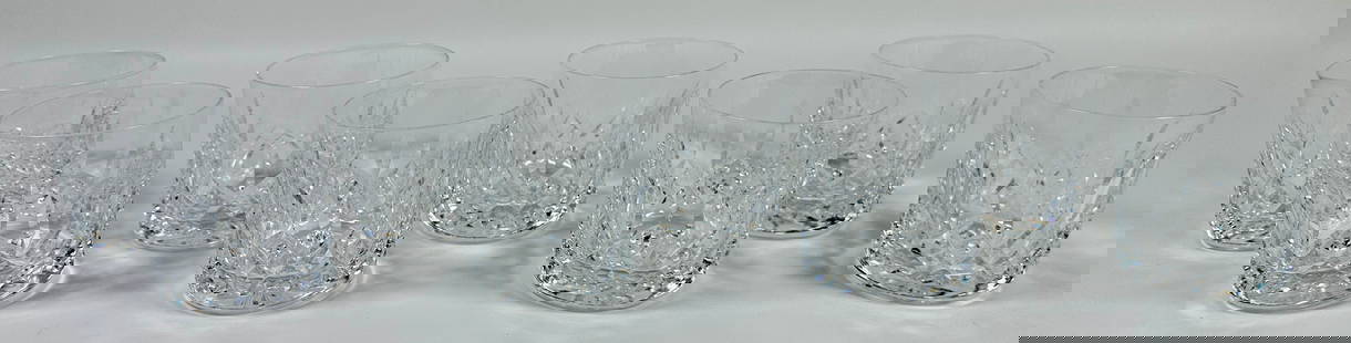 WATERFORD CRYSTAL - LISMORE OLD FASHIONED: SET OF 8, EXCELLENT.